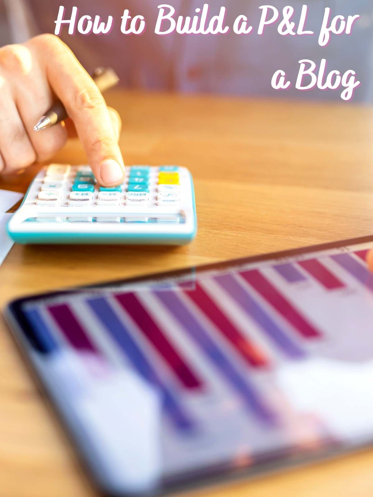 How to build a P&L for a Blog. Photo of person with calculator